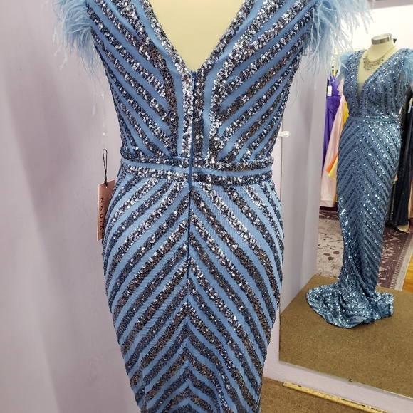 Nadias Blue sequin formal - Picture 8 of 8